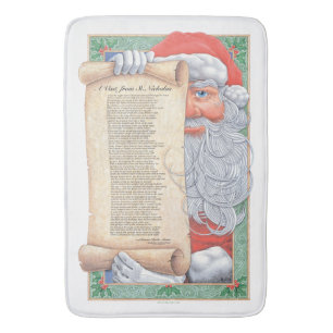 Tapete De Banheiro Chapéu de Natal Santa Claus