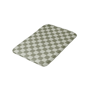 Tapete De Banheiro Checkerboard verde de sábado