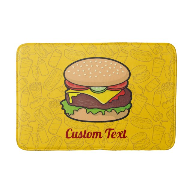 Tapete De Banheiro Cheeseburger Bathroom Mat (Frente)