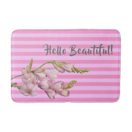 Tapete De Banheiro Cherry Blossoms Pink Strips Olá Linda!