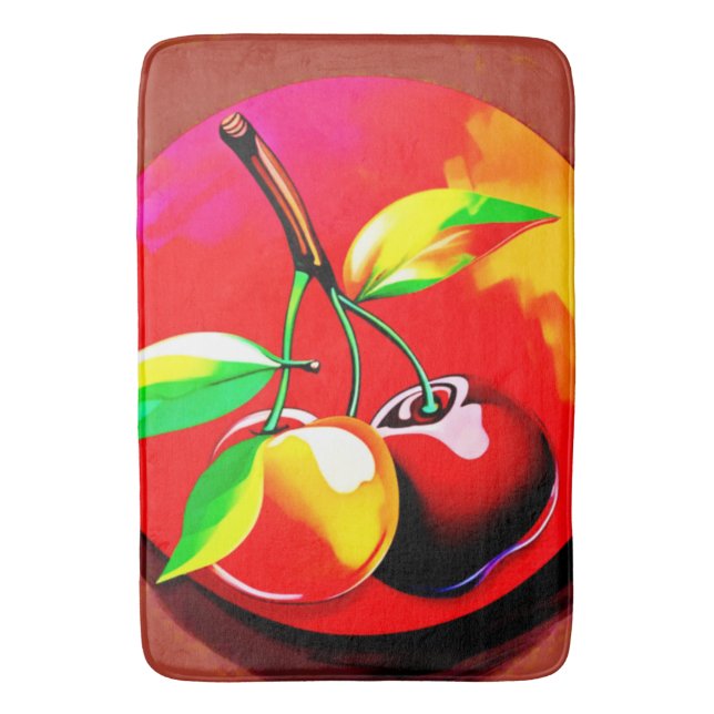 Tapete De Banheiro Cherry Duo vibrante (Frente Vertical)
