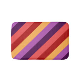 Tapete De Banheiro Cherry Red Violet Stripes Pequeno Banheiro