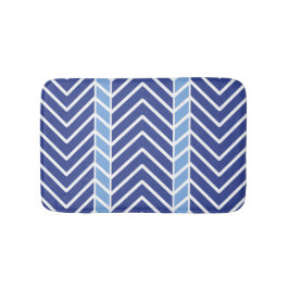 Tapete De Banheiro Chevron Pattern Blue