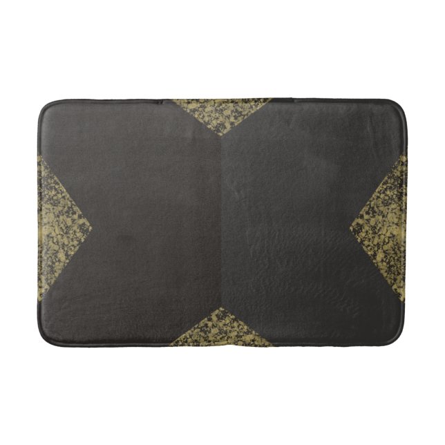 Tapete De Banheiro Chic Moderno Dourado e Cinza (Frente)