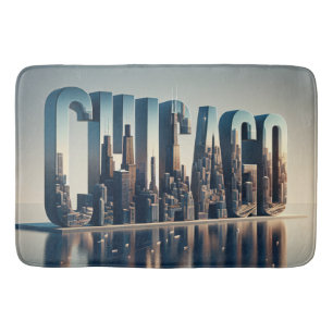Tapete De Banheiro Chicago com Reflexão sobre Água