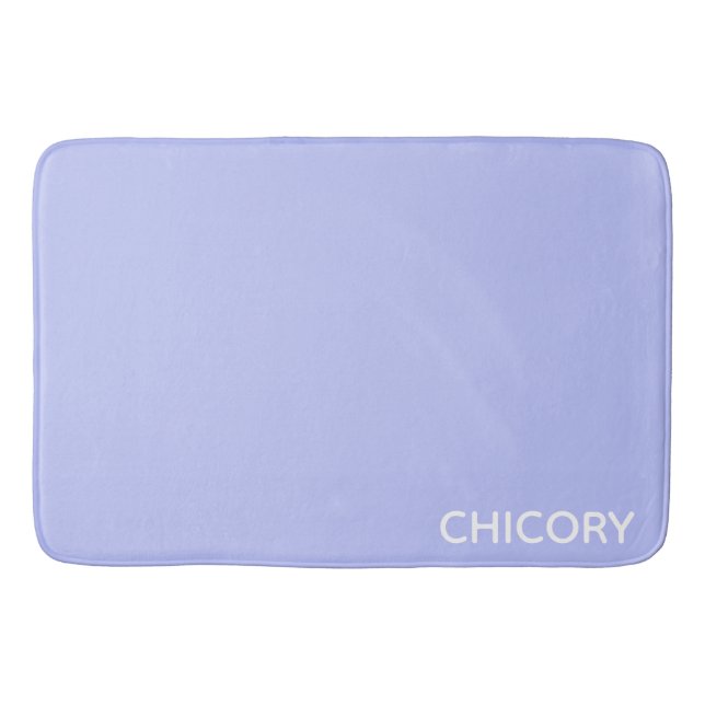 Tapete De Banheiro Chicória - Denominação de cor azul da flor (Frente)