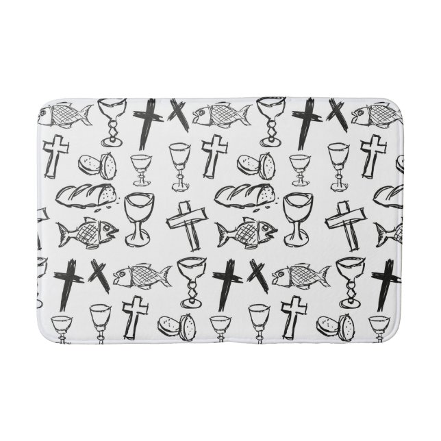 Tapete De Banheiro Christian Pattern (Frente)