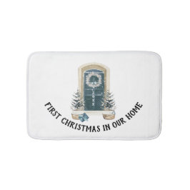 Tapete De Banheiro Christmas In Our New Home Watercolor Sage Green