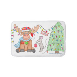 Tapete De Banheiro Christmas - Merry Christ-Moose!