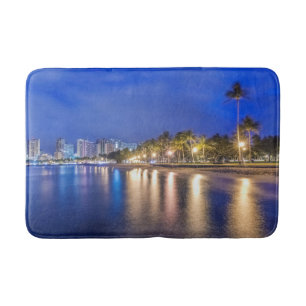 Tapete De Banheiro Cidade de Waikiki em Dawn