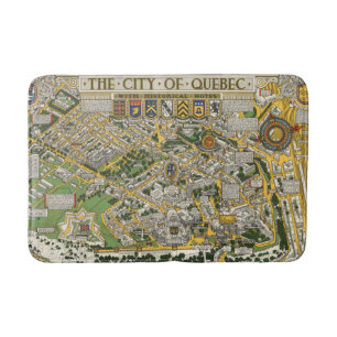 Tapete De Banheiro Cidade do mapa de Quebeque