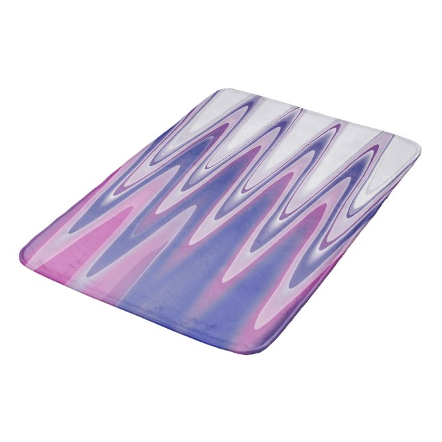 Tapete De Banheiro Cinza azul da Fuchsia (Angulado)