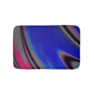 Tapete De Banheiro Cinza Azul Escuro Moderno Rocha Fractal Magenta