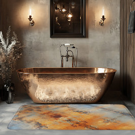 Tapete De Banheiro Cinza industrial Terra Cotta Blue