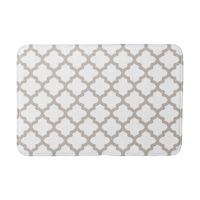 Tapete De Banheiro Cinza Patterno Banheiro Rug Bath Mat (Frente)