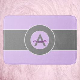 Tapete De Banheiro Cinza Roxo-Claro