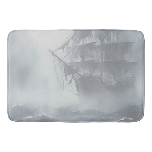 Tapete De Banheiro Cinzas, Retirada de Navios Pirata de Cachorro-Cinz (Frente)