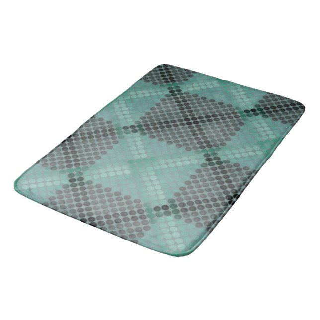 Tapete De Banheiro Círculo ou esferas opacos e verdes, em quadrados (Angulado)