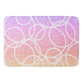 Tapete De Banheiro Círculos brancos geométricos Abstrato