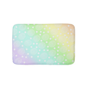 Tapete De Banheiro Círculos do arco-íris em Círculos Bath Mat