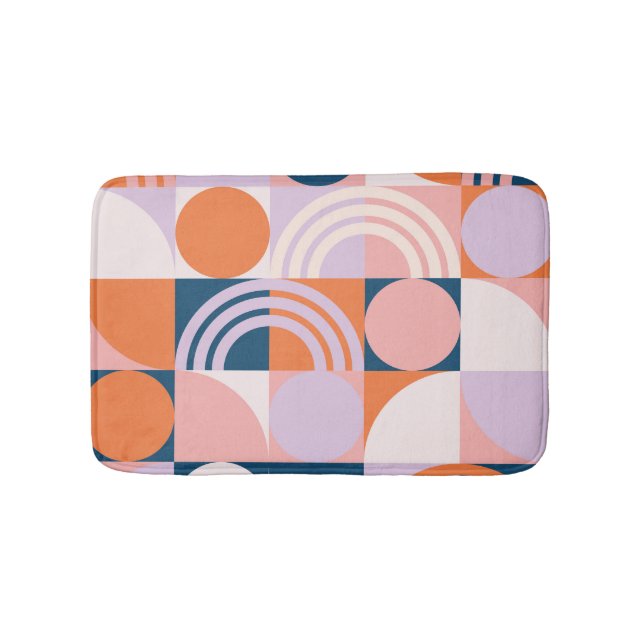 Tapete De Banheiro Círculos do século médio: Padrão Geométrico (frente)