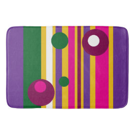 Tapete De Banheiro círculos e faixas ousadas modernas