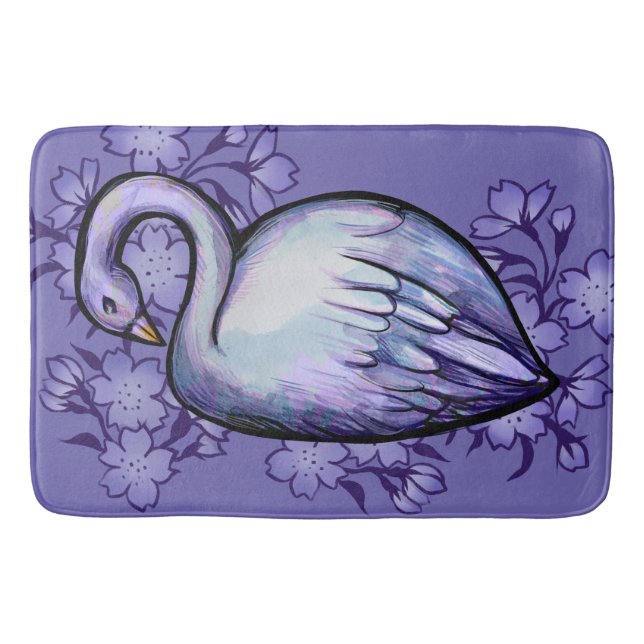 Tapete De Banheiro Cisne-púrpura (Frente)