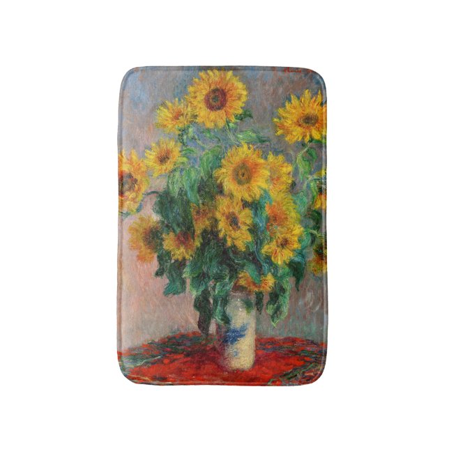 Tapete De Banheiro Claude Monet - Buquê de Sunflower (Frente Vertical)