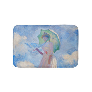 Tapete De Banheiro Claude Monet - Mulher com Parasol virada para a es