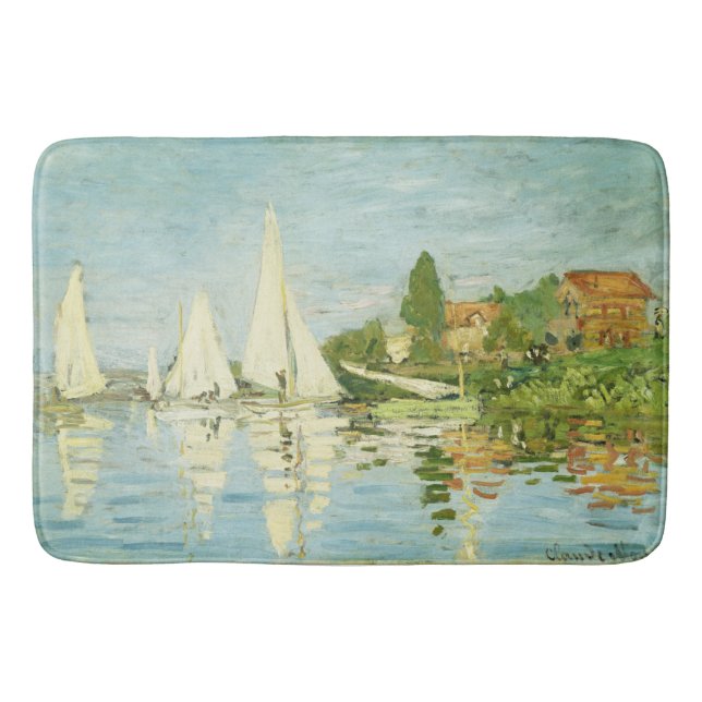 Tapete De Banheiro Claude Monet. Regatas em Argenteuil      (Frente)