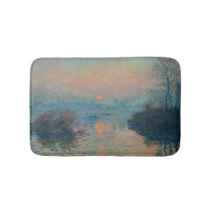 Tapete De Banheiro Claude Monet - Sunset sobre o Sena em Lavacourt