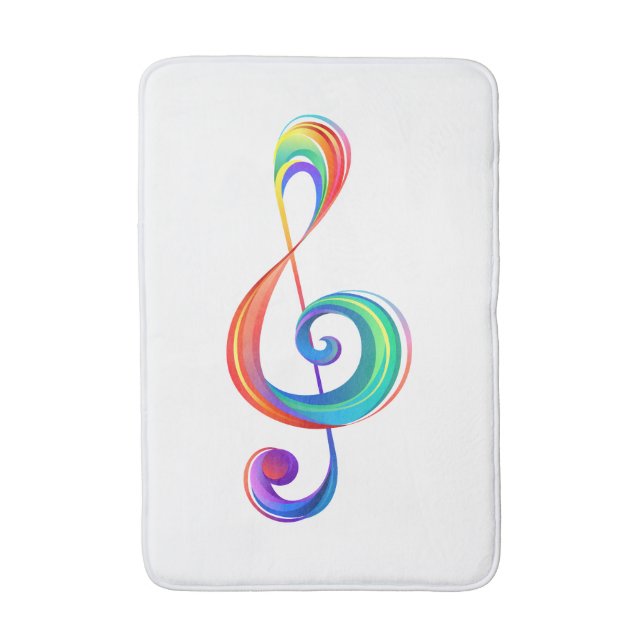Tapete De Banheiro Clef (trecho de arco-íris) (Frente Vertical)