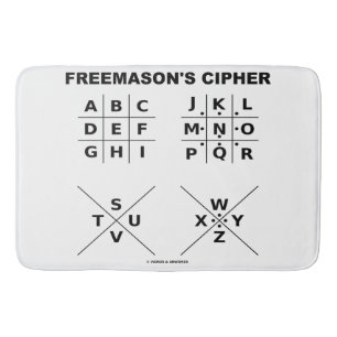 Tapete De Banheiro Código Decifrador de Criptografia de Freemason