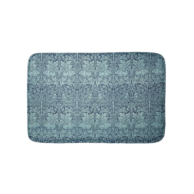 Tapete De Banheiro Coelho Brer por William Morris Blue Textile Patter (frente)