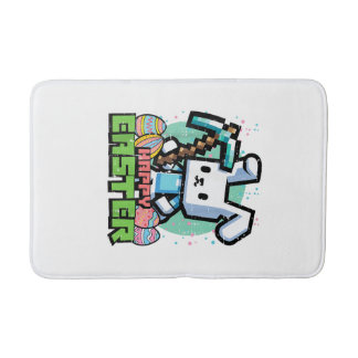 Tapete De Banheiro Coelho Feliz de Páscoa Jogo Pixel Gamer Jogos Meni