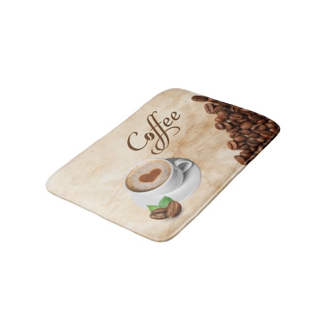 Tapete De Banheiro Coffee Themed Memory Foam Bath Mat (Angulado)
