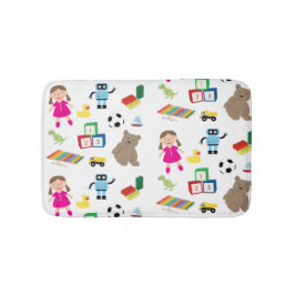 Tapete De Banheiro Colagem de Brinquedos para Crianças