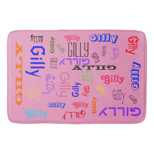 Tapete De Banheiro Colagem de Nome Personalizado Personalizada Colage