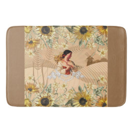 Tapete De Banheiro Colagem Vintage Retro com rendas e flores