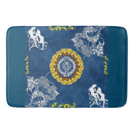 Tapete De Banheiro Colagem Vintage Retro com rendas e flores