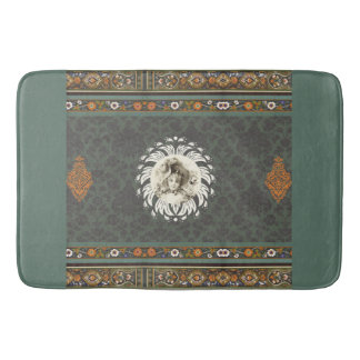 Tapete De Banheiro Colagem Vintage Retro com rendas e flores