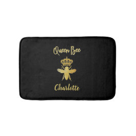 Tapete De Banheiro Colchão Personalizado Moderno Rainha Abelha Dourad