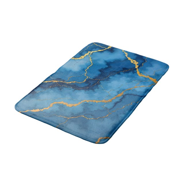 Tapete De Banheiro Coleção Azure Azure Dourada Marble Trendy (Angulado)