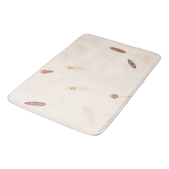 Tapete De Banheiro Coleção Boho Popular de Luxo Feathers (Angulado)