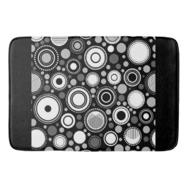 Tapete De Banheiro Coleção Burton Family Black Cinza White