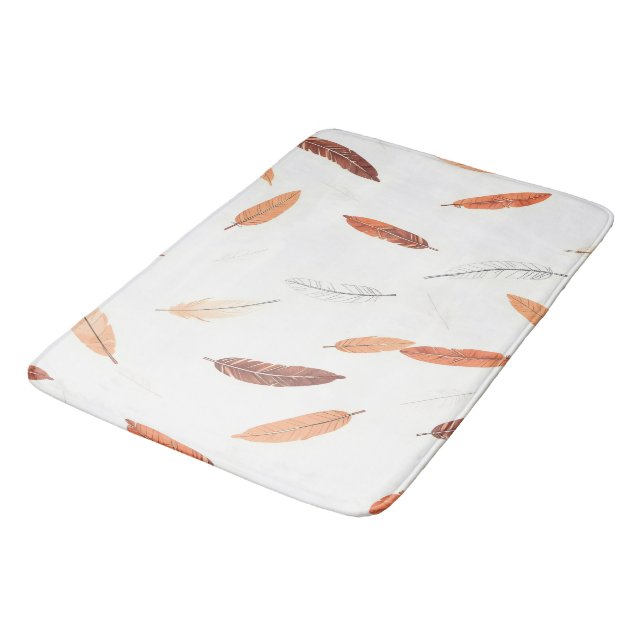 Tapete De Banheiro Coleção de Luxo Boho Popular Penas (Angulado)