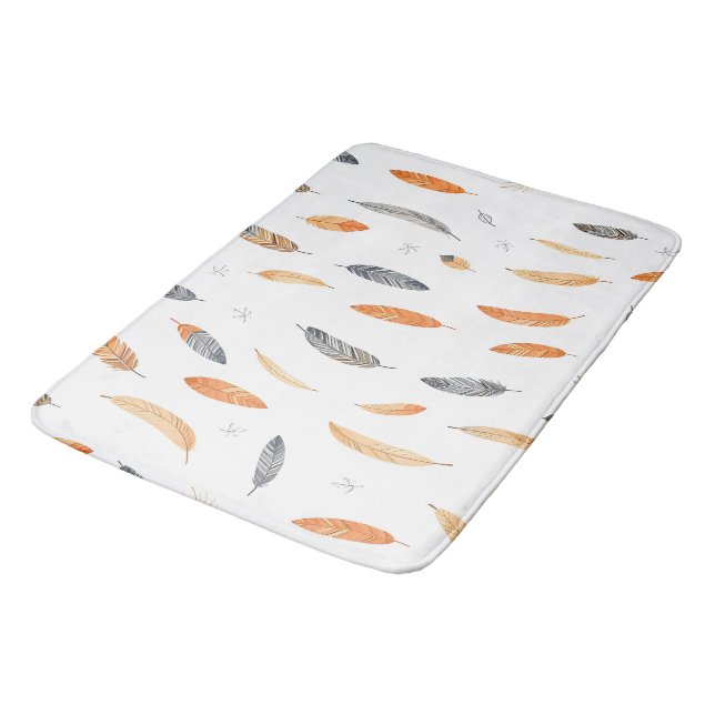 Tapete De Banheiro Coleção Luxuosa Boho da Moda Feathers (Angulado)