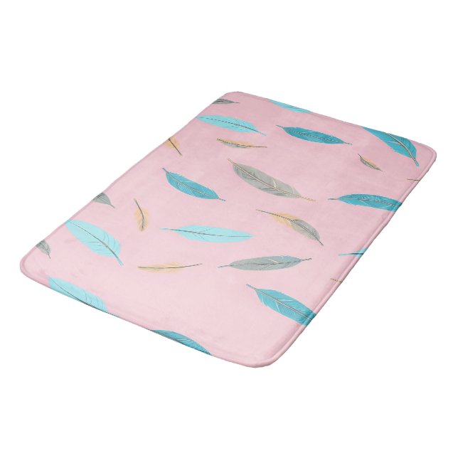 Tapete De Banheiro Coleção Luxuosa Boho da Popular Feathers (Angulado)