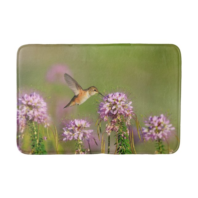 Tapete De Banheiro Colibri e Wildflowers (Frente)
