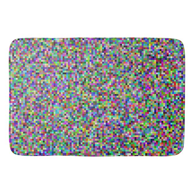 Tapete De Banheiro Colorful Pixel Squares Background Pattern (Frente)